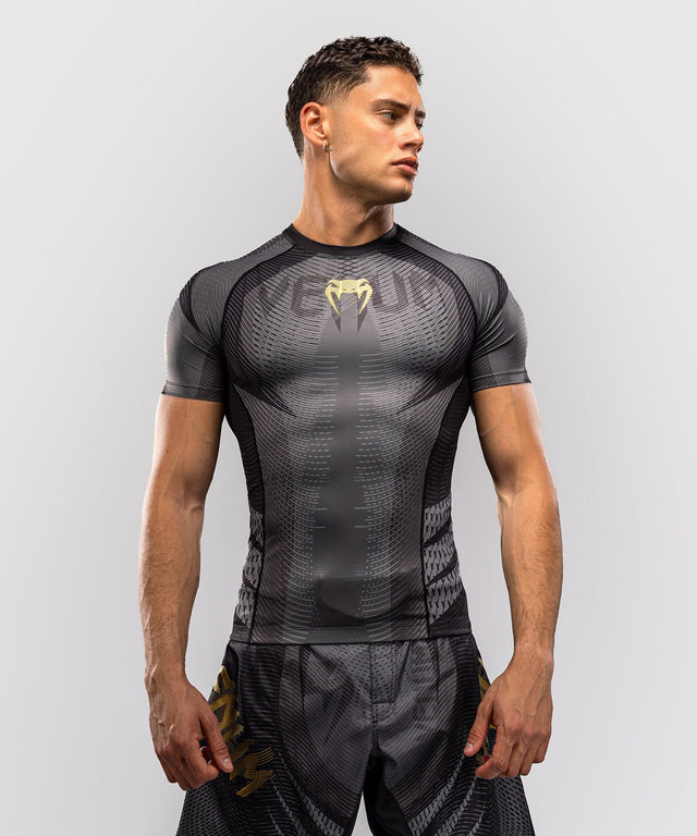 Venum Rashguard Galactic 3.0 Korte Mouwen - Zwart/Goud