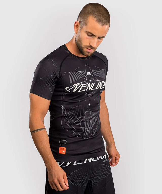 Rashguard Venum Eclipse cu mâneci scurte – Negru