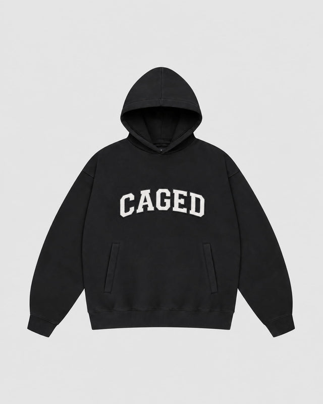 Caged Hoodie Varsity – Negro