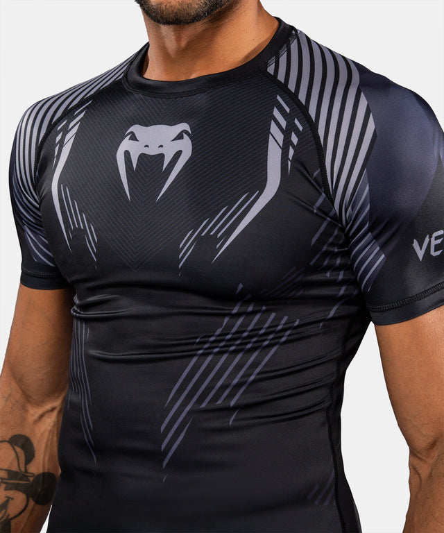 Venum Rashguard No-Gi 6.0 Korte Mouwen - Zwart/Grijs