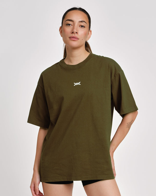 Caged T-Shirt 'CBU' - Kaki Groen vrouw