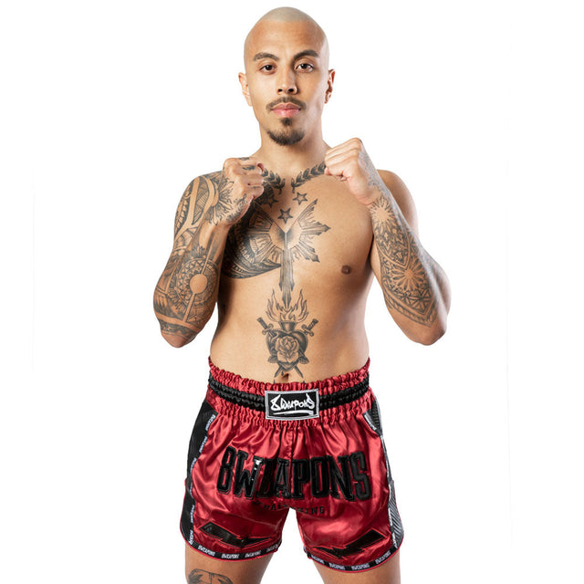 Pantalones de Muay Thai 8 WEAPONS Carbon – Rojo