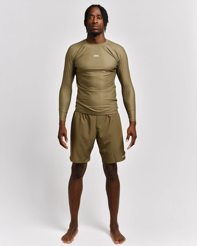 Caged Tactical Rashguard Lange Ärmel – Armeegrün