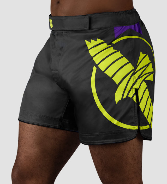 Calções de MMA Hayabusa Icon – Preto/Neon