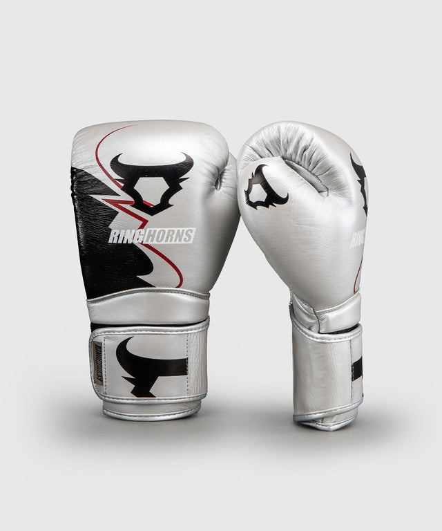 Guantoni da boxe Ringhorns Charger by Venum – Argento/Nero