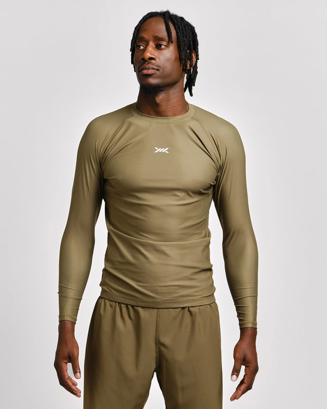 Caged Tactical Rashguard Lange Ärmel – Armeegrün