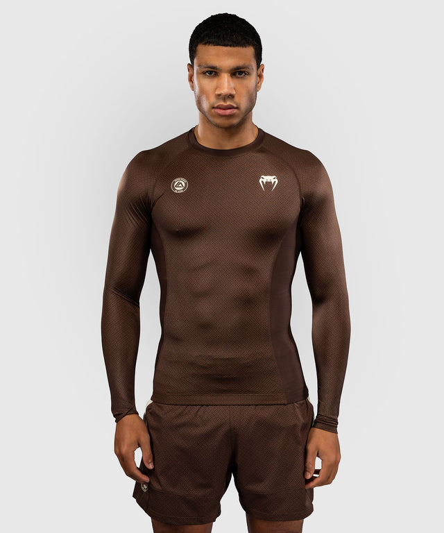 Rashguard Venum x Roger Gracie Academy Maniche lunghe – Marrone scuro