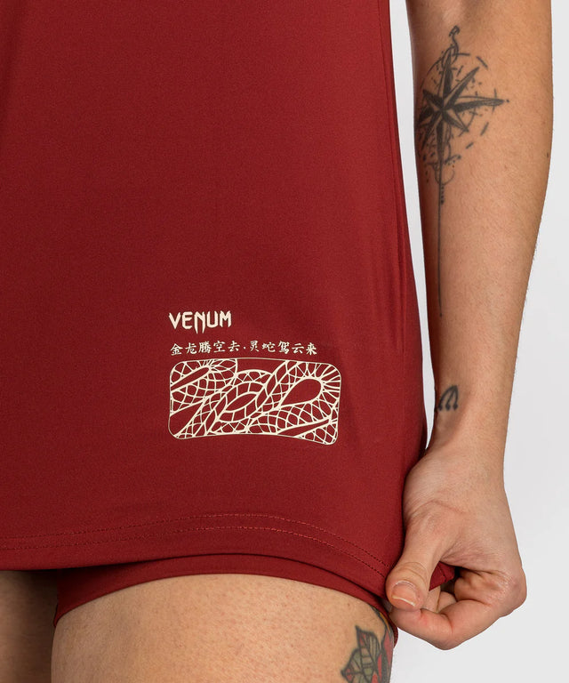 Venum Dames Dry Tech T-Shirt Serpenti - Burgundy