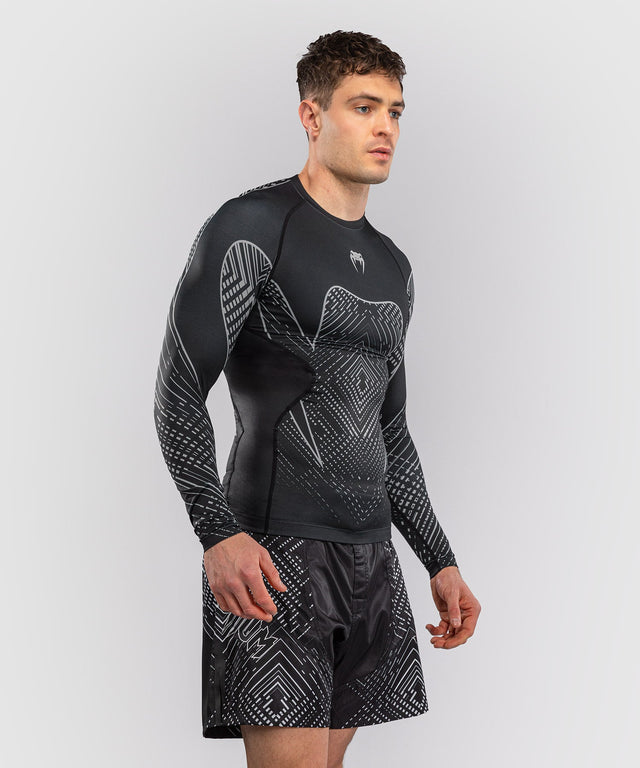 Rashguard Venum Midnight Fury Maniche Lunghe – Nero/Grigio/Argento