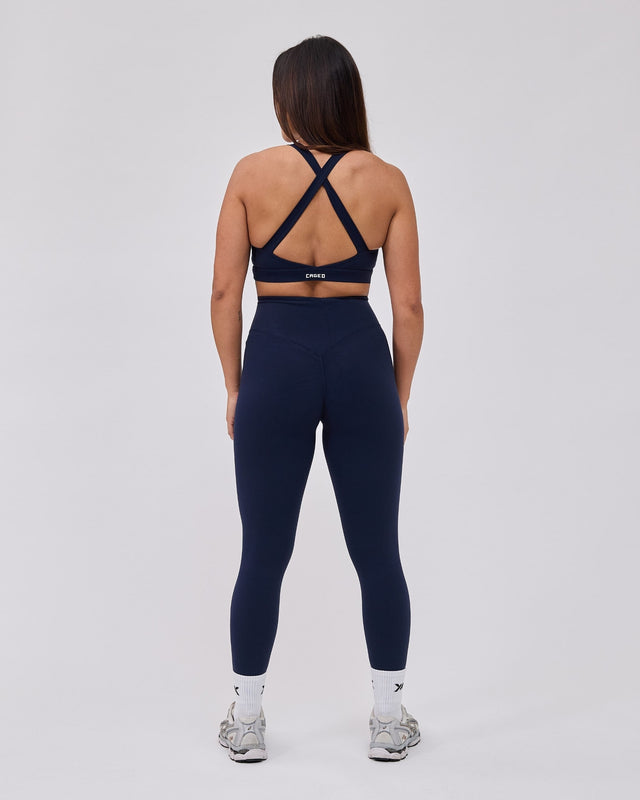 Caged Essential leggings - Navy Blauw