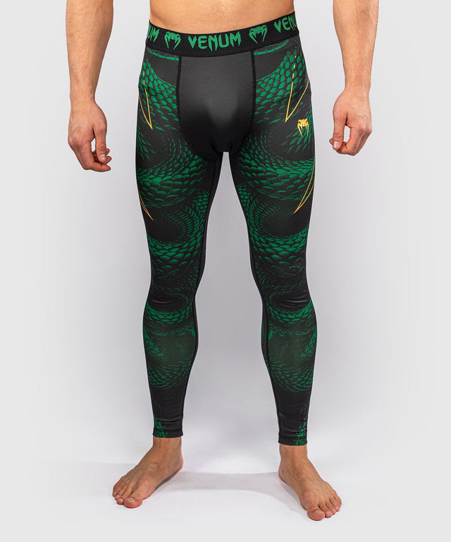 Shorts de compression Venum Matupa – Noir/Vert/Or