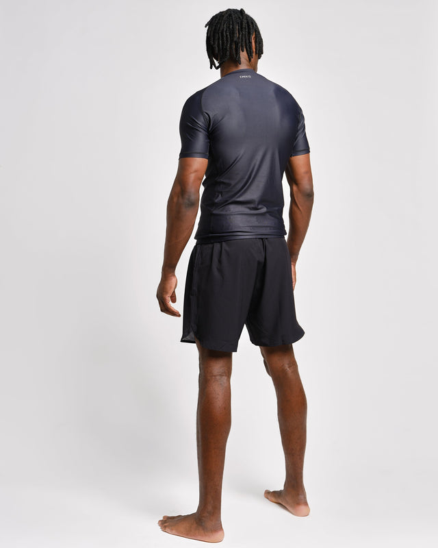 Rashguard Caged Tactical Maniche Corte – Nero