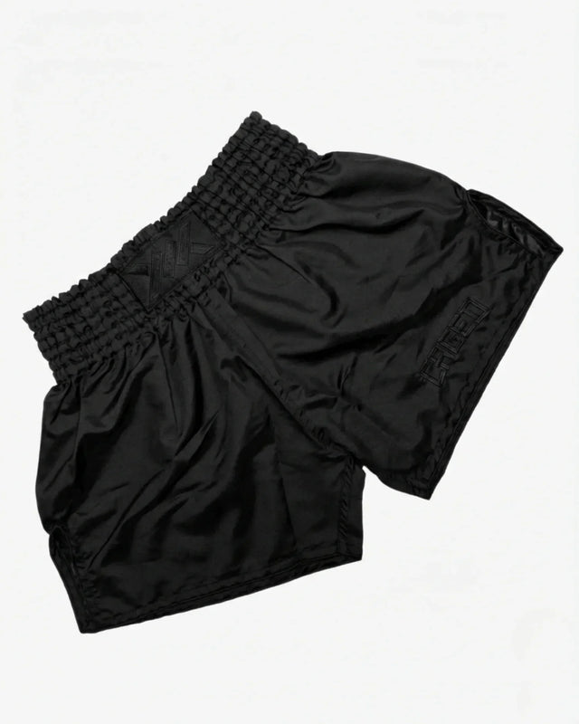 Pantaloncini Muay Thai Caged Classic – Nero/Nero donna
