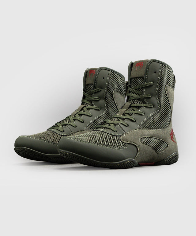 Scarpe da boxe Venum Contender – Kaki/Rosso