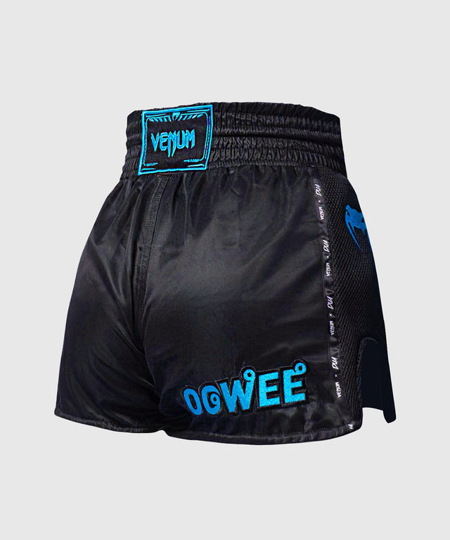 Pantalones de Muay Thai Venum x Dua – Negro/Azul eléctrico