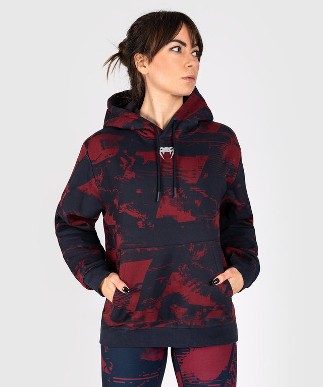 Sudadera con capucha Venum UFC Zenith para mujer – Azul marino/Burdeos/Plata