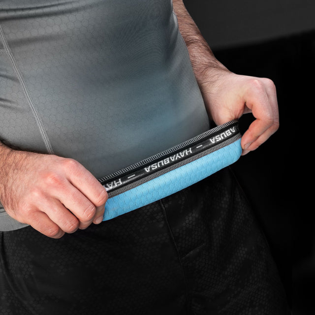 Hayabusa Rashguard Fusion Korta ärmar – Grå/Aqua