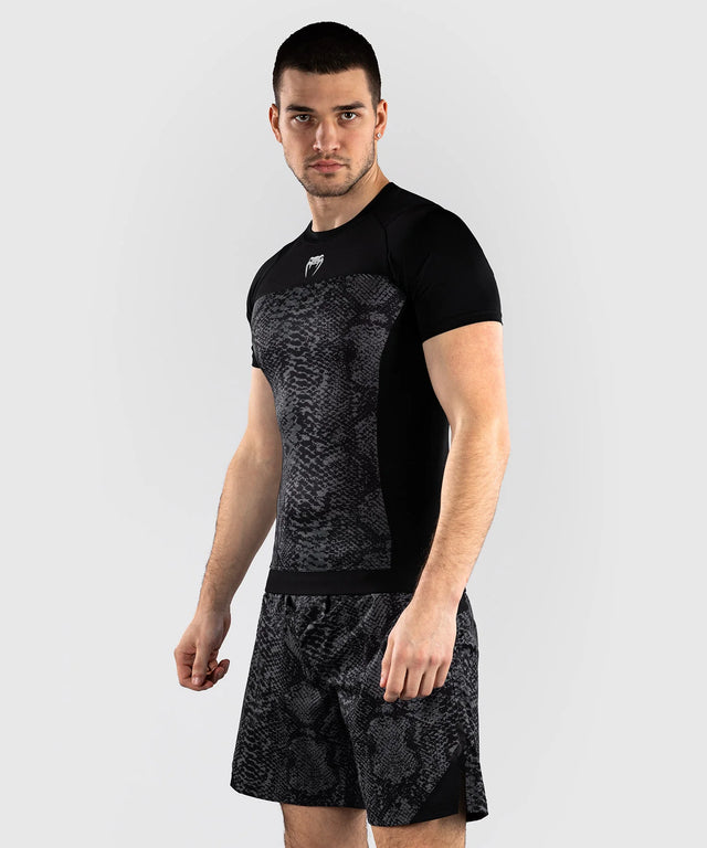 Venum Rashguard Korte Mouwen G-Fit Scales - Zwart/Grijs