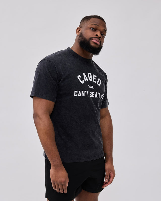 Camiseta Caged Club – Negro Washed