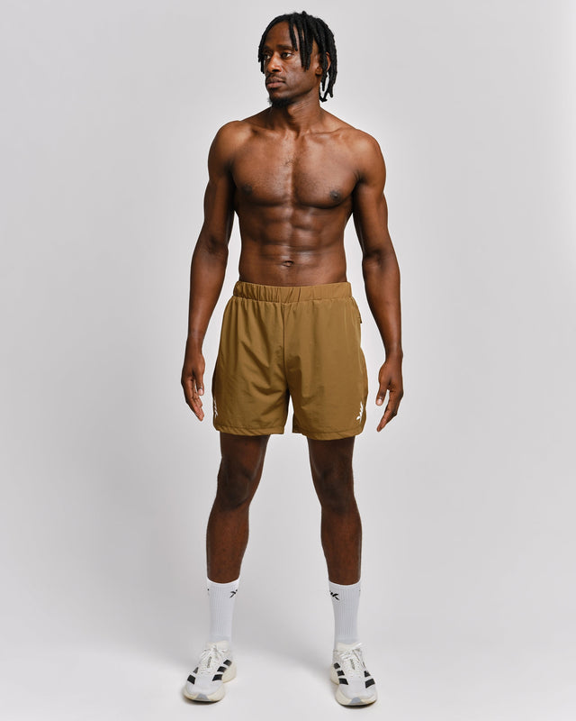 Caged 2-in-1 Hardloop Shorts Stride - Olijfgroen