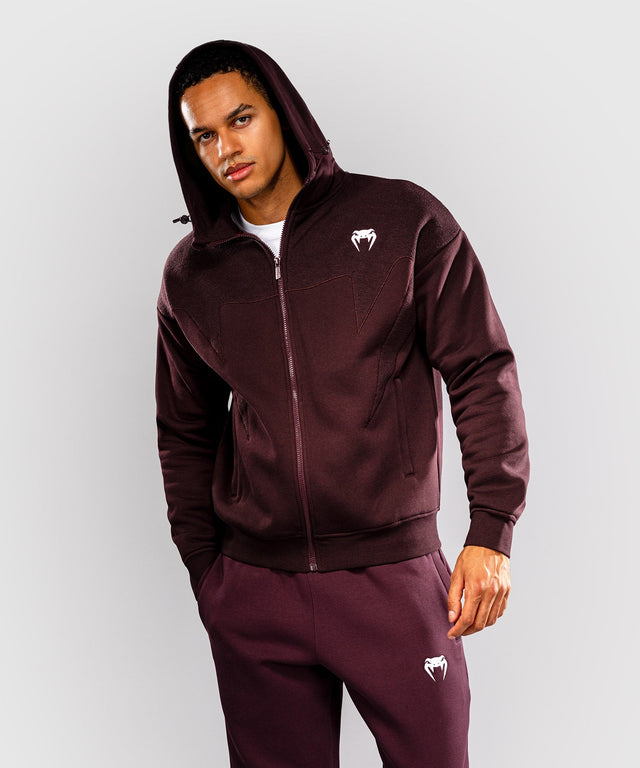 Venum Attack Fleece & Weave Training Jacket – Burgundy