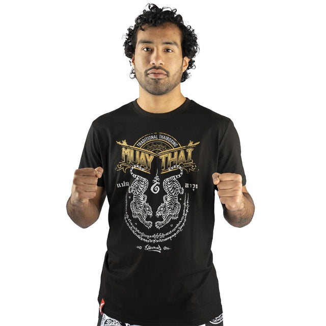T-shirt 8 WEAPONS Sak Yant Tigers – Nero