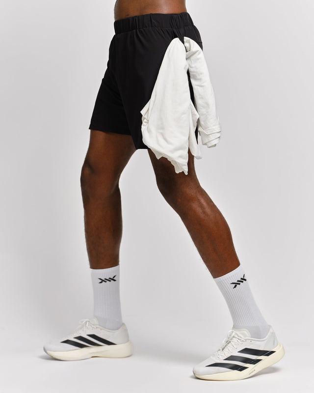 Caged 2-in-1 Hardloop Shorts Stride - Zwart