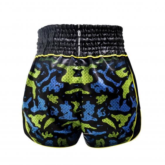 Calções de Muay Thai Twins TTBL Atlas – Preto/Verde/Azul