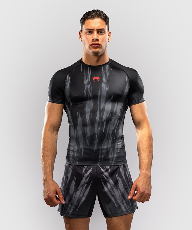 Rashguard Venum Demon Krótki Rękaw – Czarny/Szary