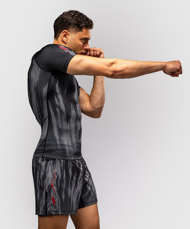 Rashguard Venum Demon Krótki Rękaw – Czarny/Szary