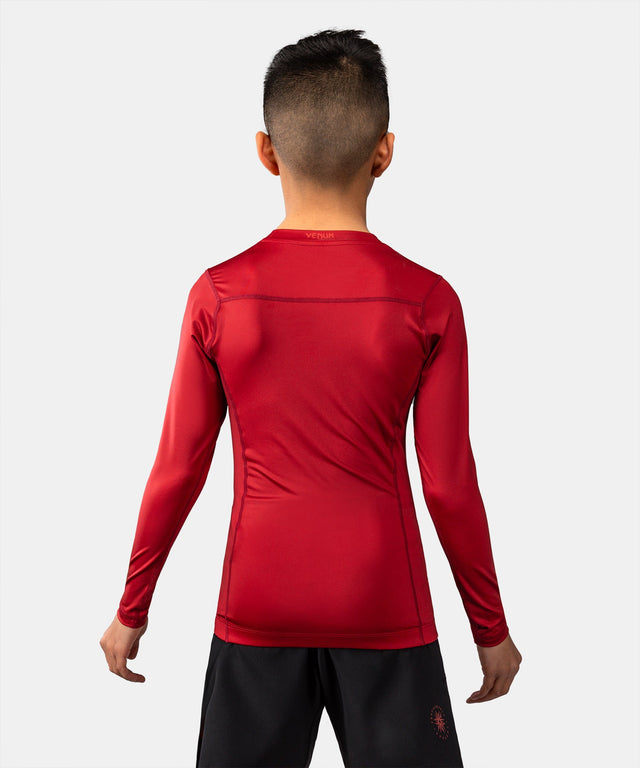 Venum Rashguard Attack Lange Mouwen Børn - Sort/Rød