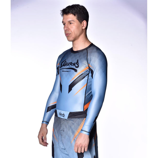 Rashguard 8 WEAPONS Shift – Gris glace/Orange