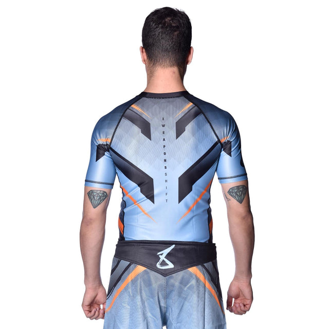 Rashguard 8 WEAPONS Shift – Gris hielo/Naranja