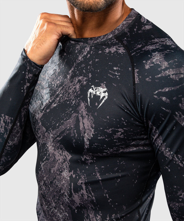 Venum Rashguard Rage & Workout Lange Mouwen - Zwart/Grijs