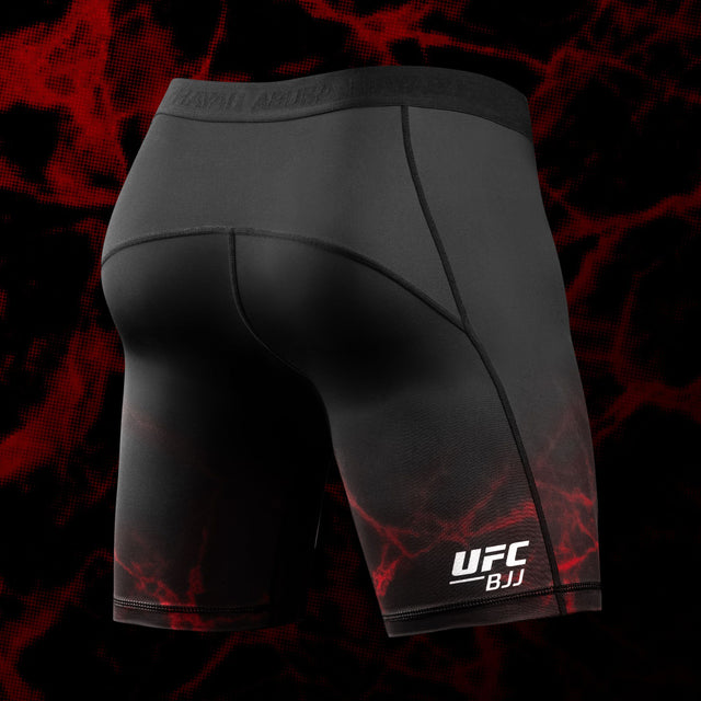 Pantaloncini a compressione Hayabusa x UFC BJJ – Nero/Rosso
