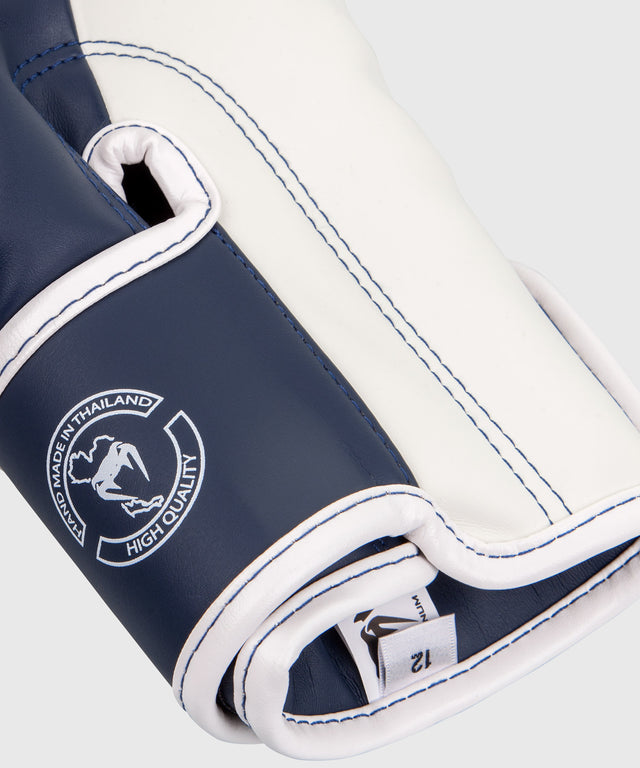 Venum Elite Boxing Gloves - Navy Blue/White