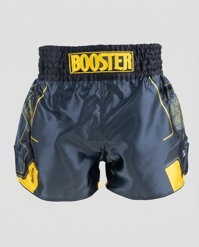 Booster Muay Thai Shorts BFG Ignite - Navy Blå/Gul
