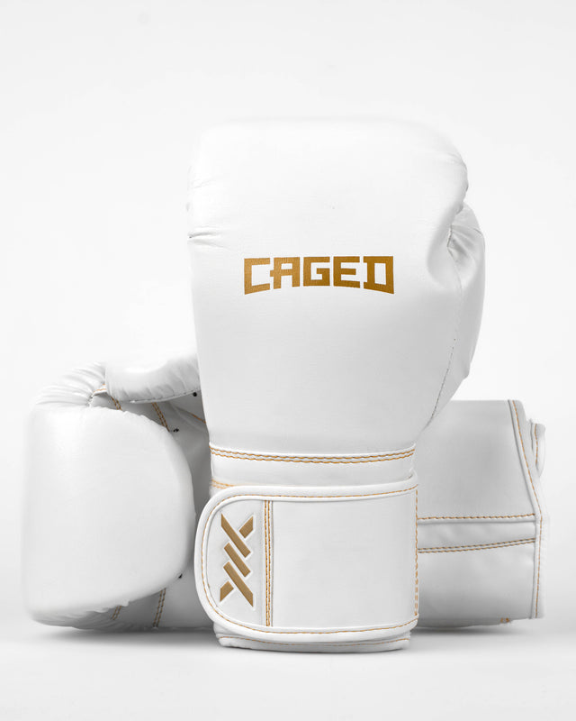 Caged Boxningshandskar Core – Vit/Guld