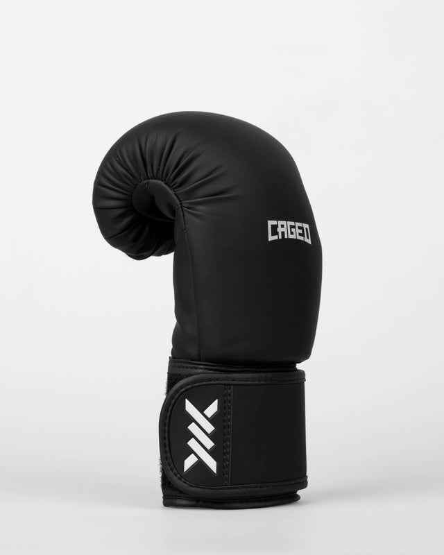 Gants de boxe Caged Spark Enfant – Noir mat/Blanc