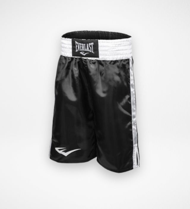 Pantalones de boxeo Everlast – Negro/Blanco