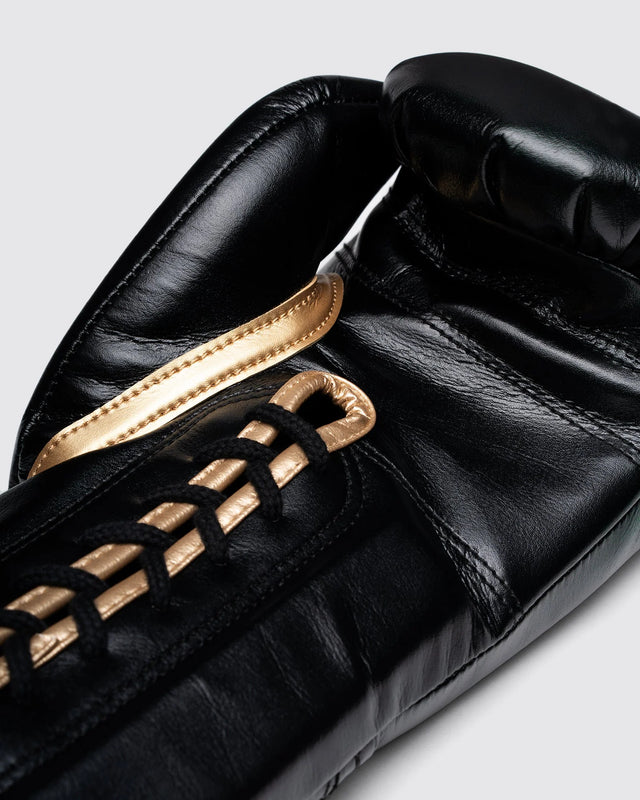 Mănuși de box Fly Superlace Pro X 2 – Negru/Auriu
