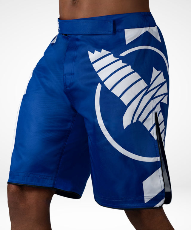 Hayabusa MMA-shorts Icon Lang - Blå/Hvid
