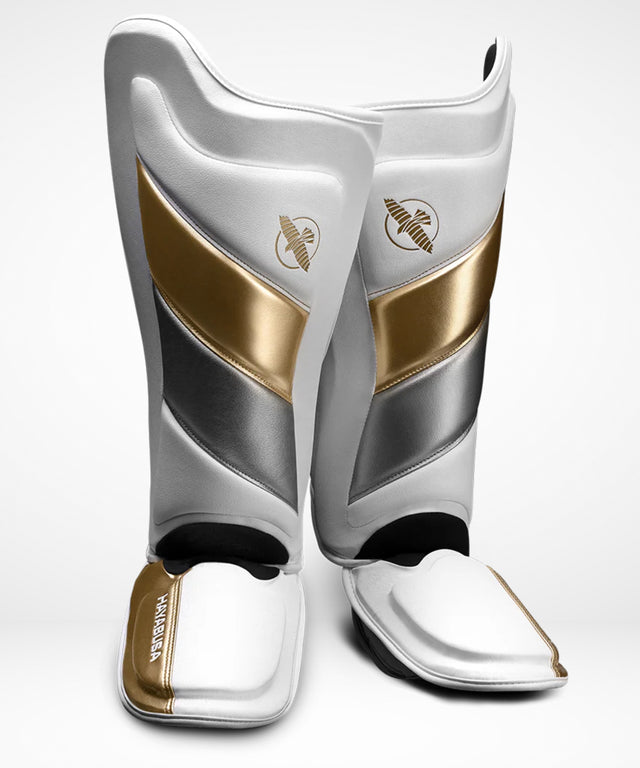 Hayabusa Benskydd T3 – Vit/Guld