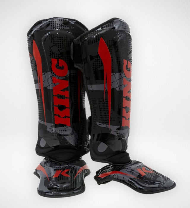 King Pro Boxing Benskydd Shogun – Svart/Röd