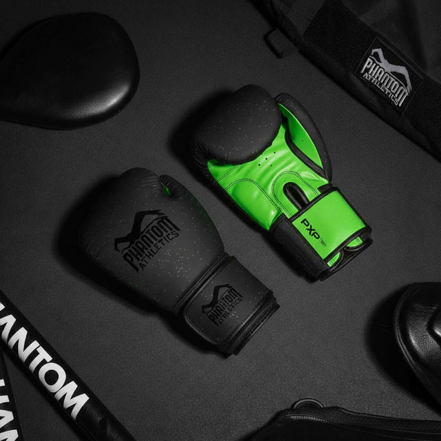 Phantom Athletics Boxhandschuhe Galaxy – Schwarz/Neon Grün