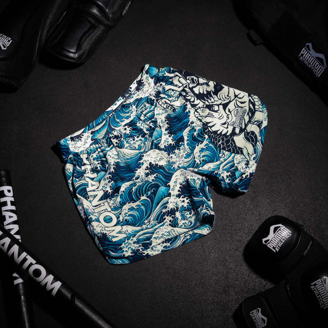 Pantaloncini MMA Phantom Athletics Fusion Tsunami – Blu