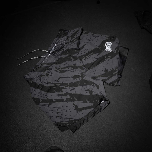 Phantom Athletics MMA-shorts Fusion 2in1 Camo Tiger – Grå