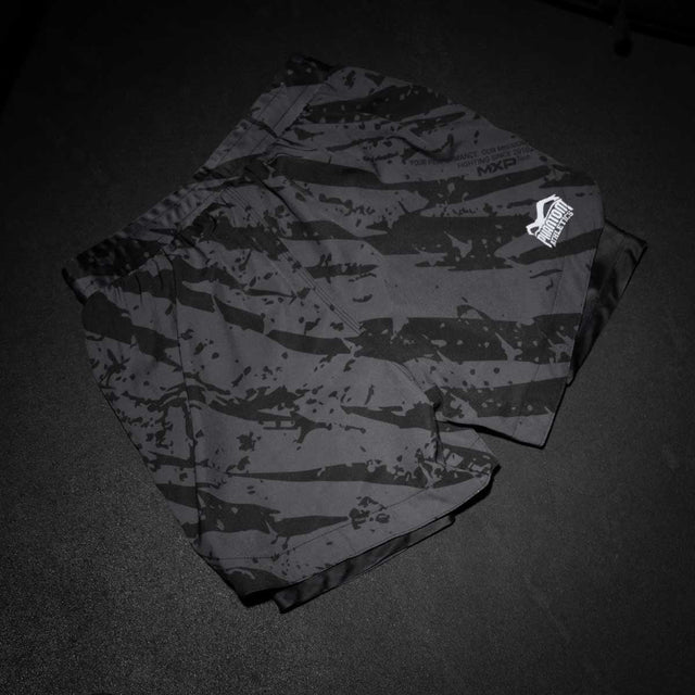 Phantom Athletics MMA-shorts Fusion 2in1 Camo Tiger – Grå