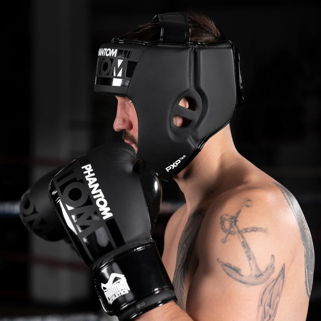 Kask bokserski Phantom Athletics Apex Open Face – Czarny