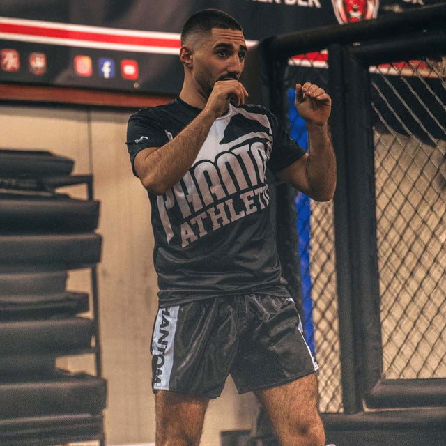 Shorts de Muay Thai Phantom Athletics Apex – Noir/Blanc